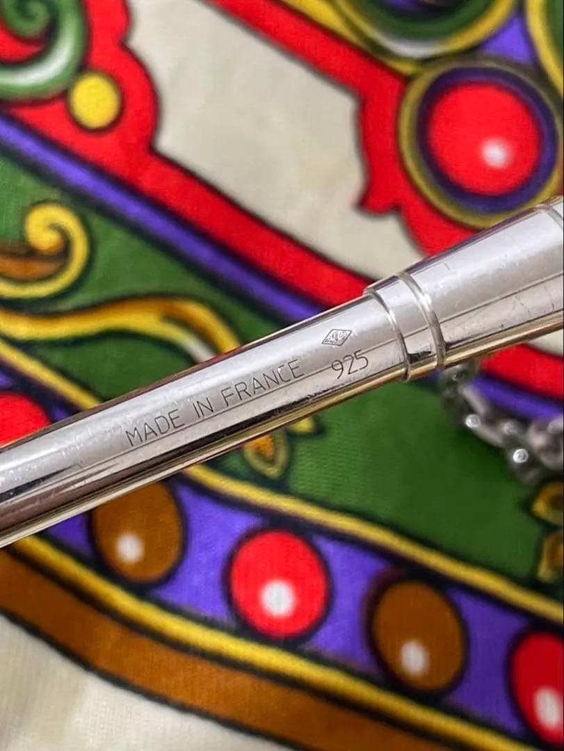 【HERMÈS】エルメス　ボールペン　チェーン付き　シルバー 925 美品　レア