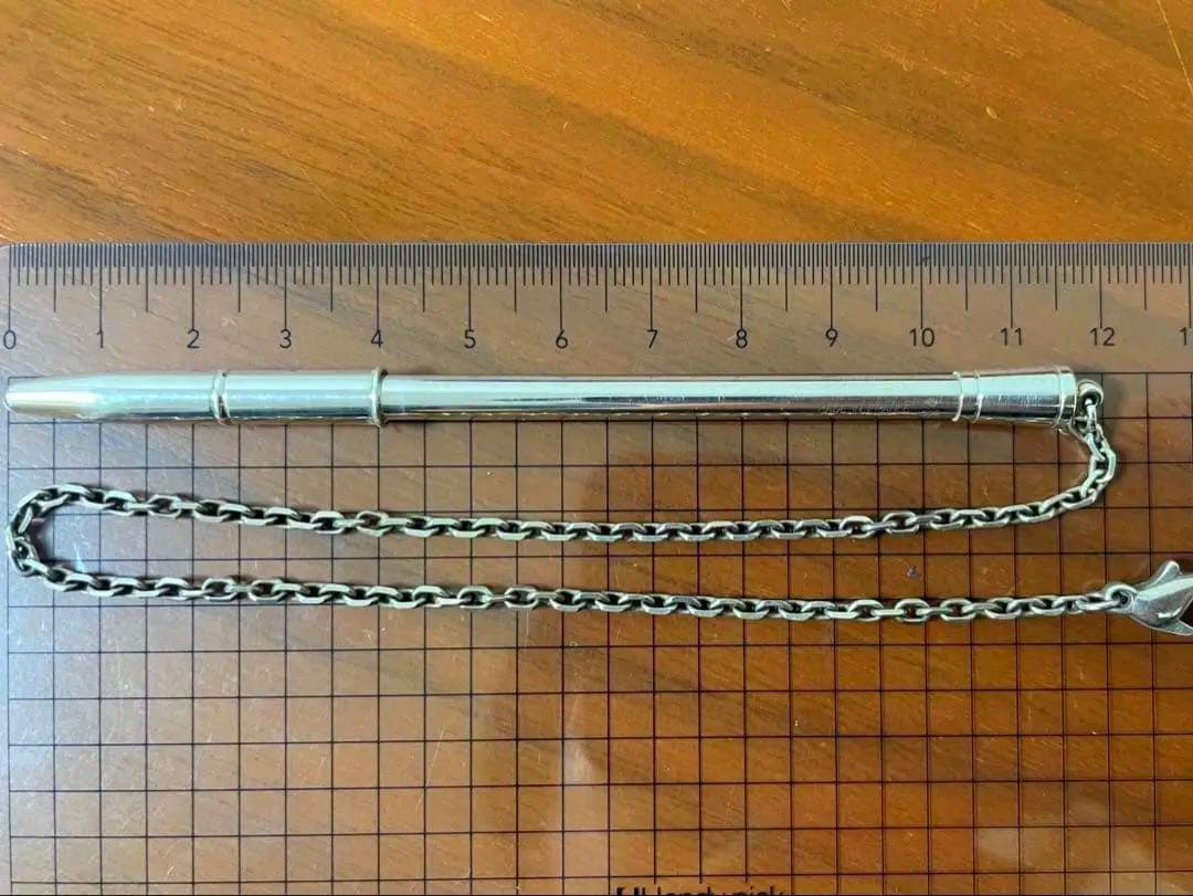 【HERMÈS】エルメス　ボールペン　チェーン付き　シルバー 925 美品　レア