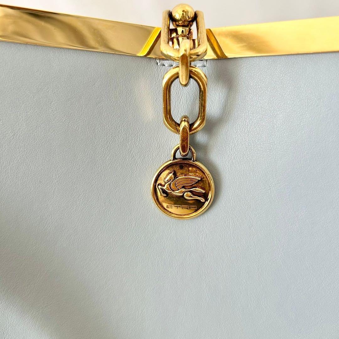 美品　ETROエトロ ヴェラ ロゴチャーム ミニショルダーバッグ