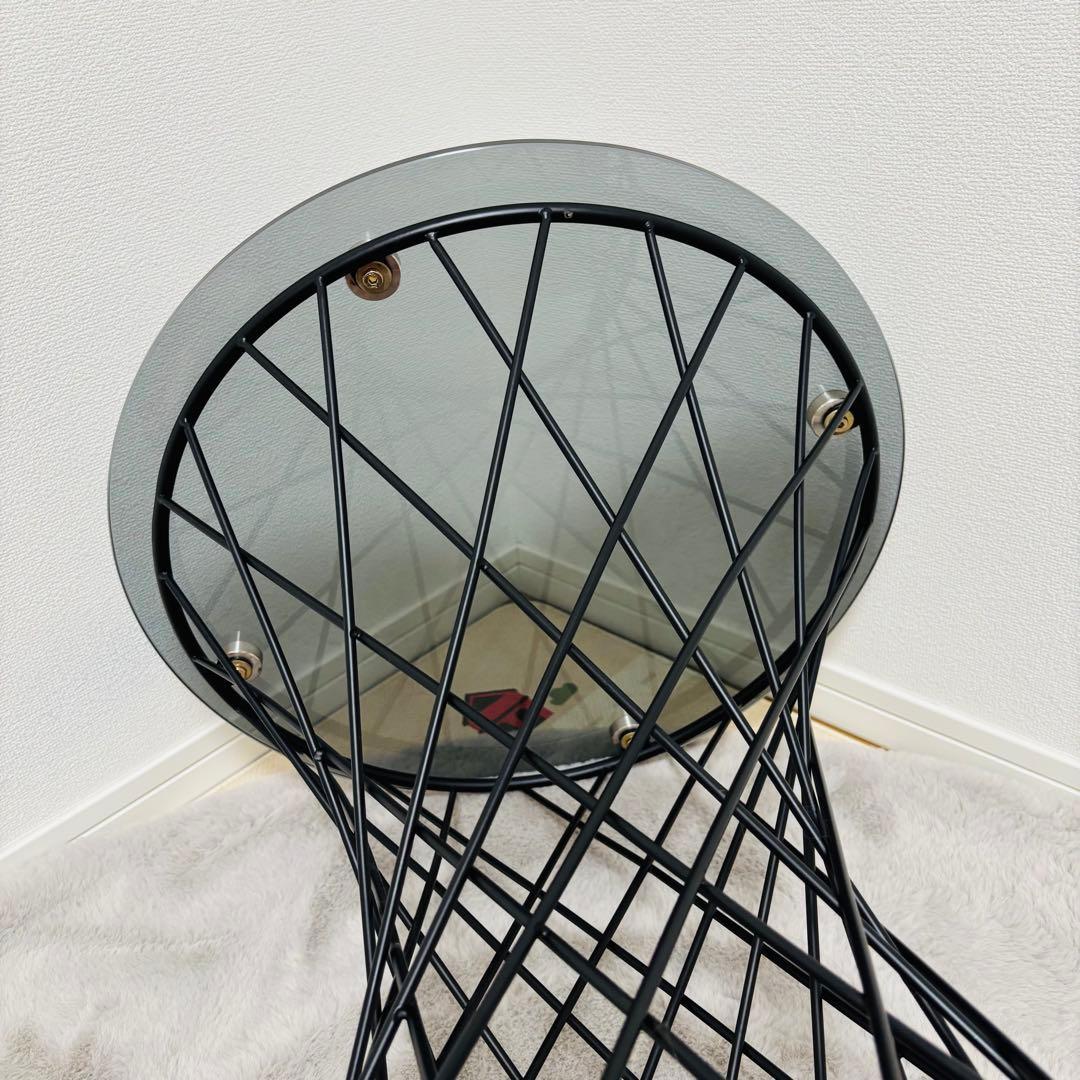 Francfranc サイドテーブル マーリア ブラック 円形 家具　50cm