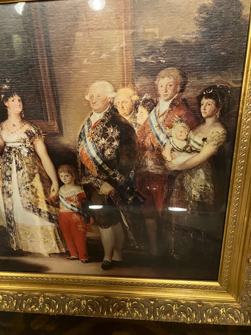 フランシス・デ・ゴヤ『カルロス4世 ファミリー』額入り絵画　アンティーク