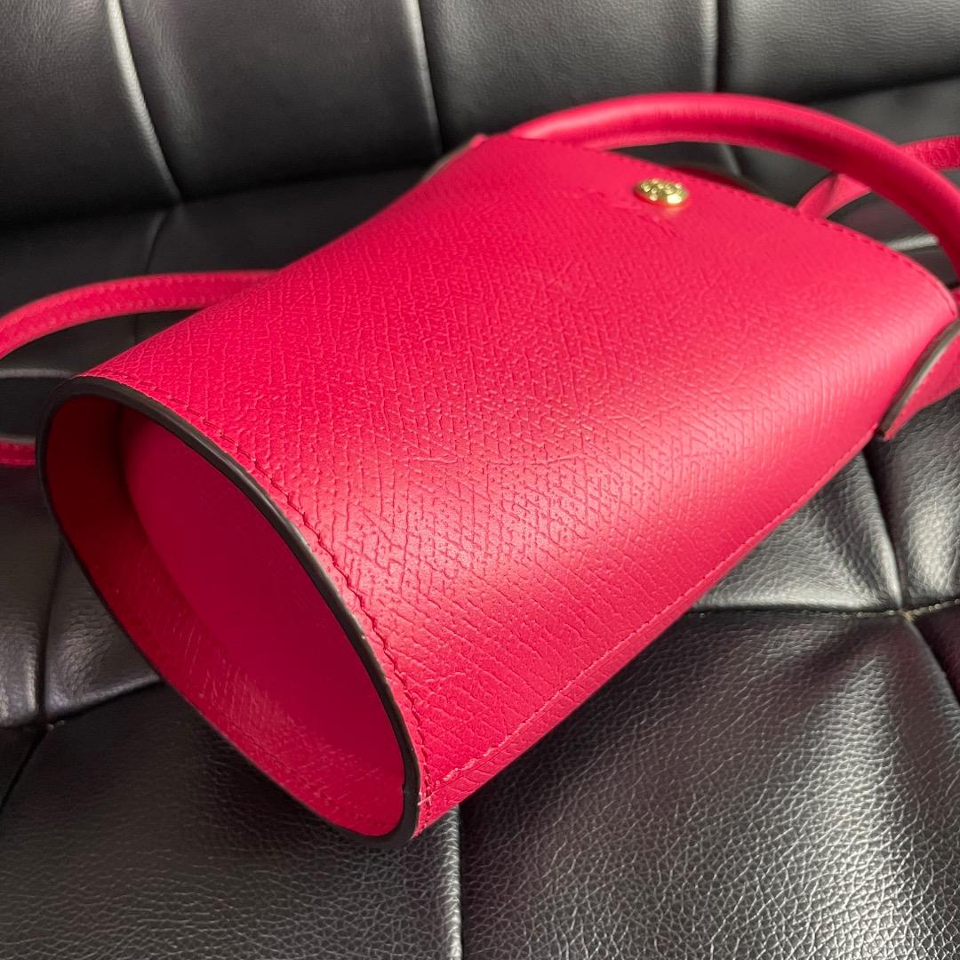 A10美品✨ロンシャン エピュレ 2WAY ショルダーバッグ レザー ピンク系