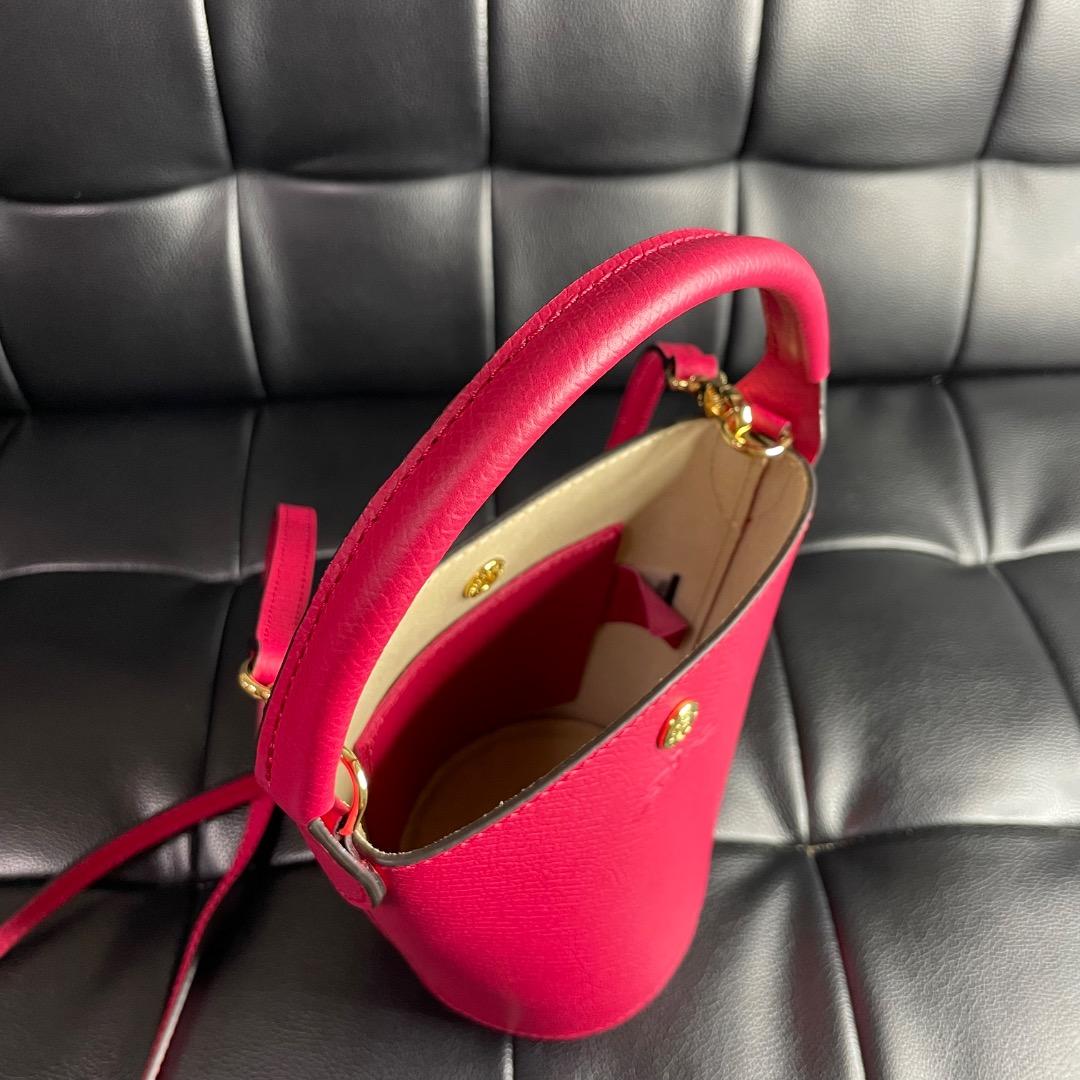 A10美品✨ロンシャン エピュレ 2WAY ショルダーバッグ レザー ピンク系