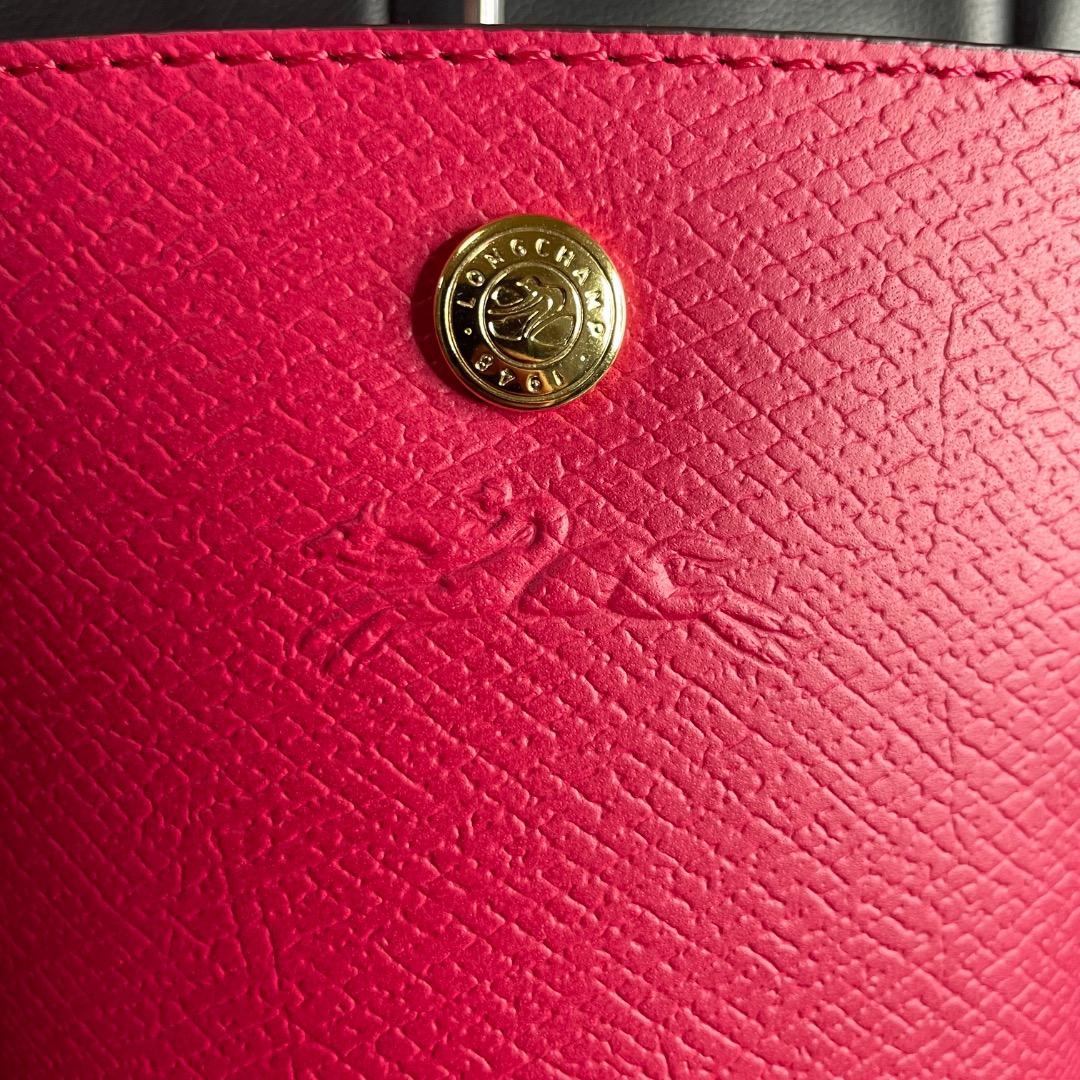 A10美品✨ロンシャン エピュレ 2WAY ショルダーバッグ レザー ピンク系