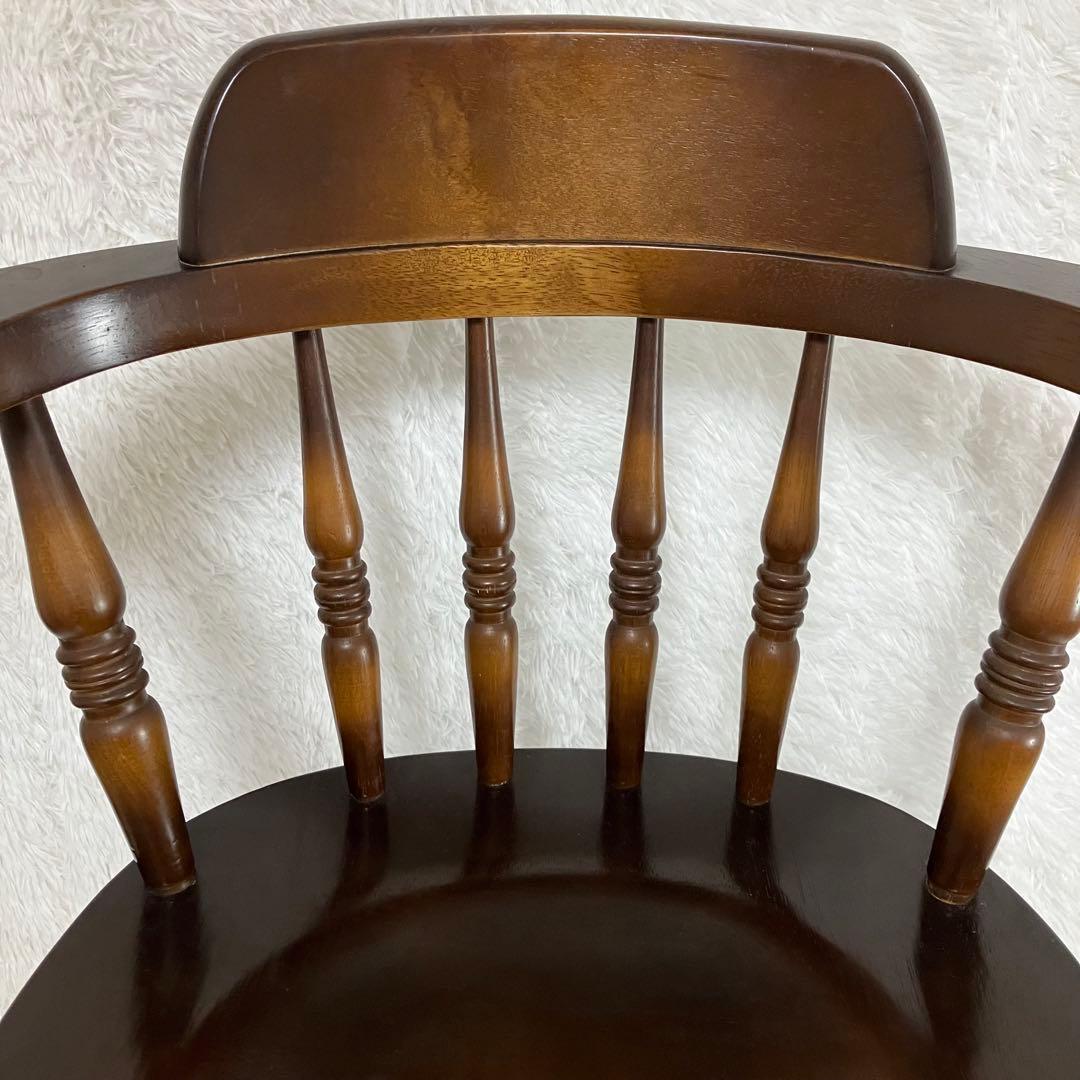 飛騨産業　キツツキ　ウィンザーチェア　2脚セット　ダイニング　クラシック　茶色