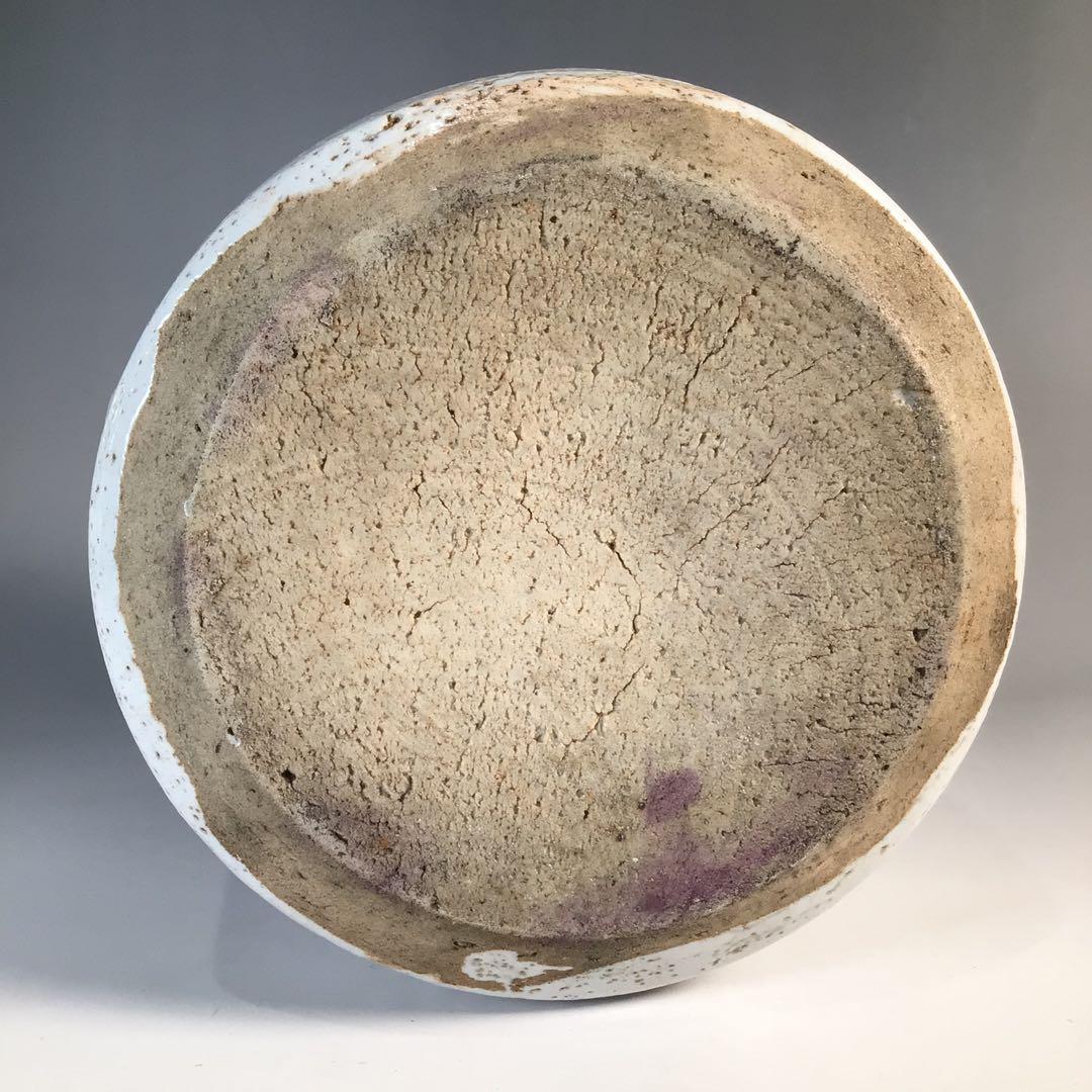 Ｍ８３６　水指　『墨田窯　金太漢造』『老梅文』『一重口水指』　共箱　茶道具