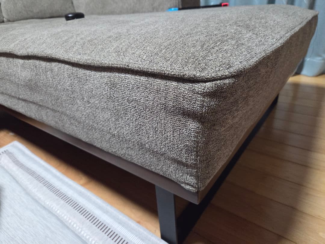 [福岡:直接引き取り限定]グレー L字型ソファセット ファブリック