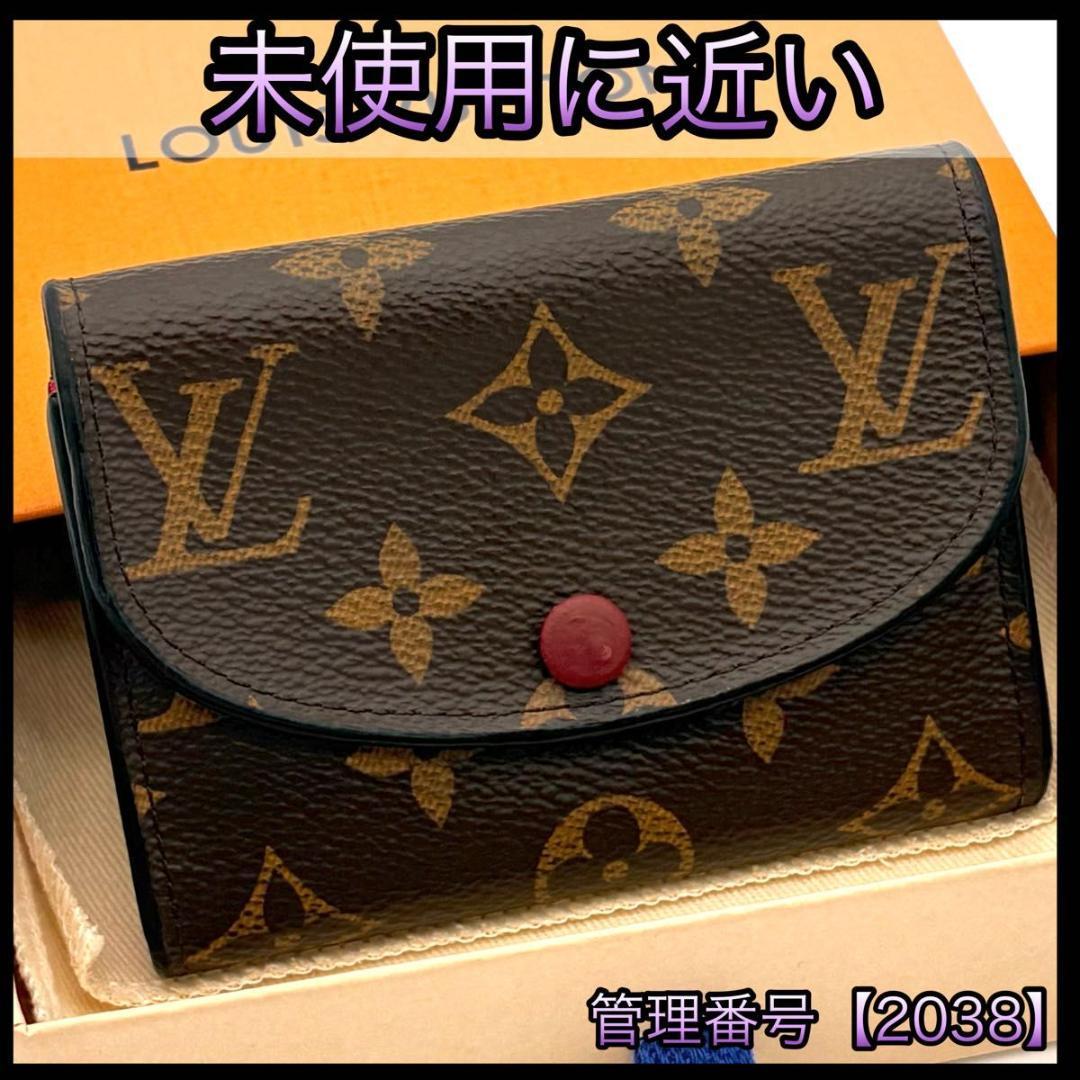 ルイヴィトン 折財布 モノグラム フューシャ ポルトモネ ロザリ 2038