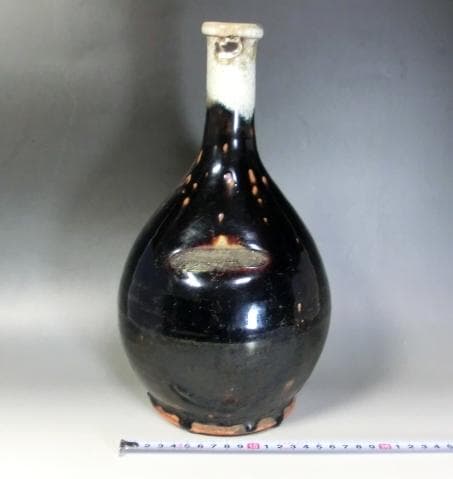 徳利■朝鮮唐津 花生け花瓶 置物 オブジェ 酒器 パンダ柄 古玩 骨董品 名品■