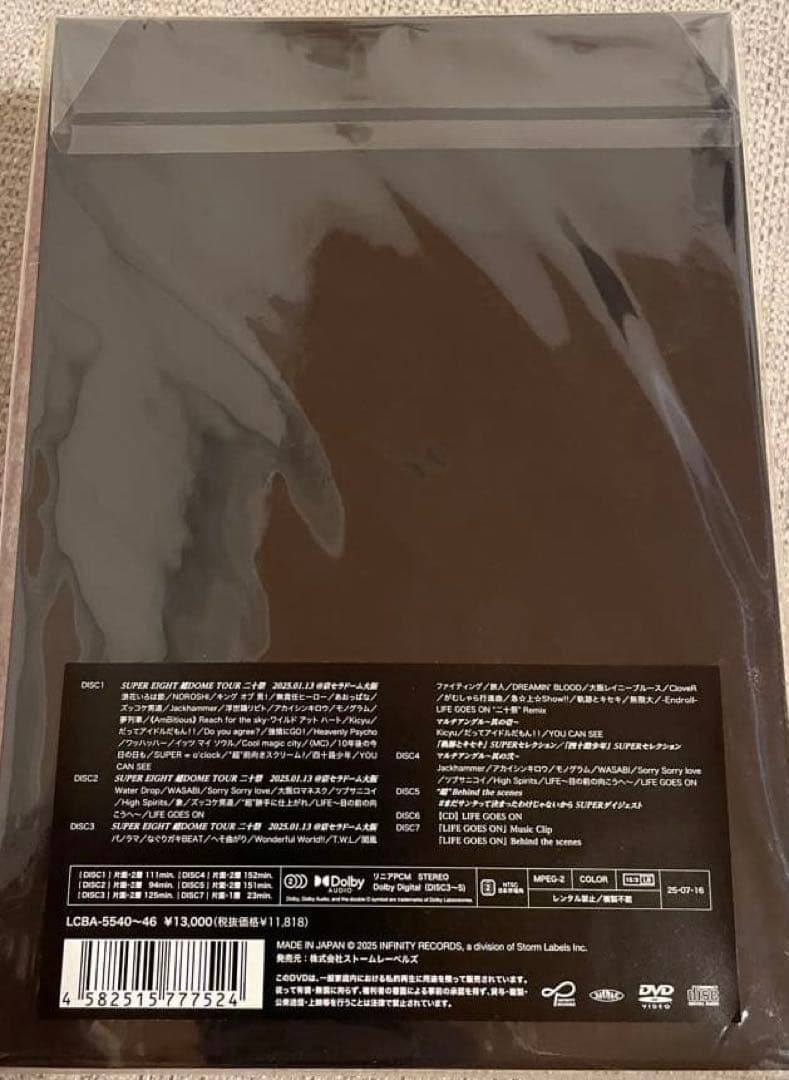 【未開封】SUPER EIGHT 超 DOME TOUR 二十祭 完全生産限定盤