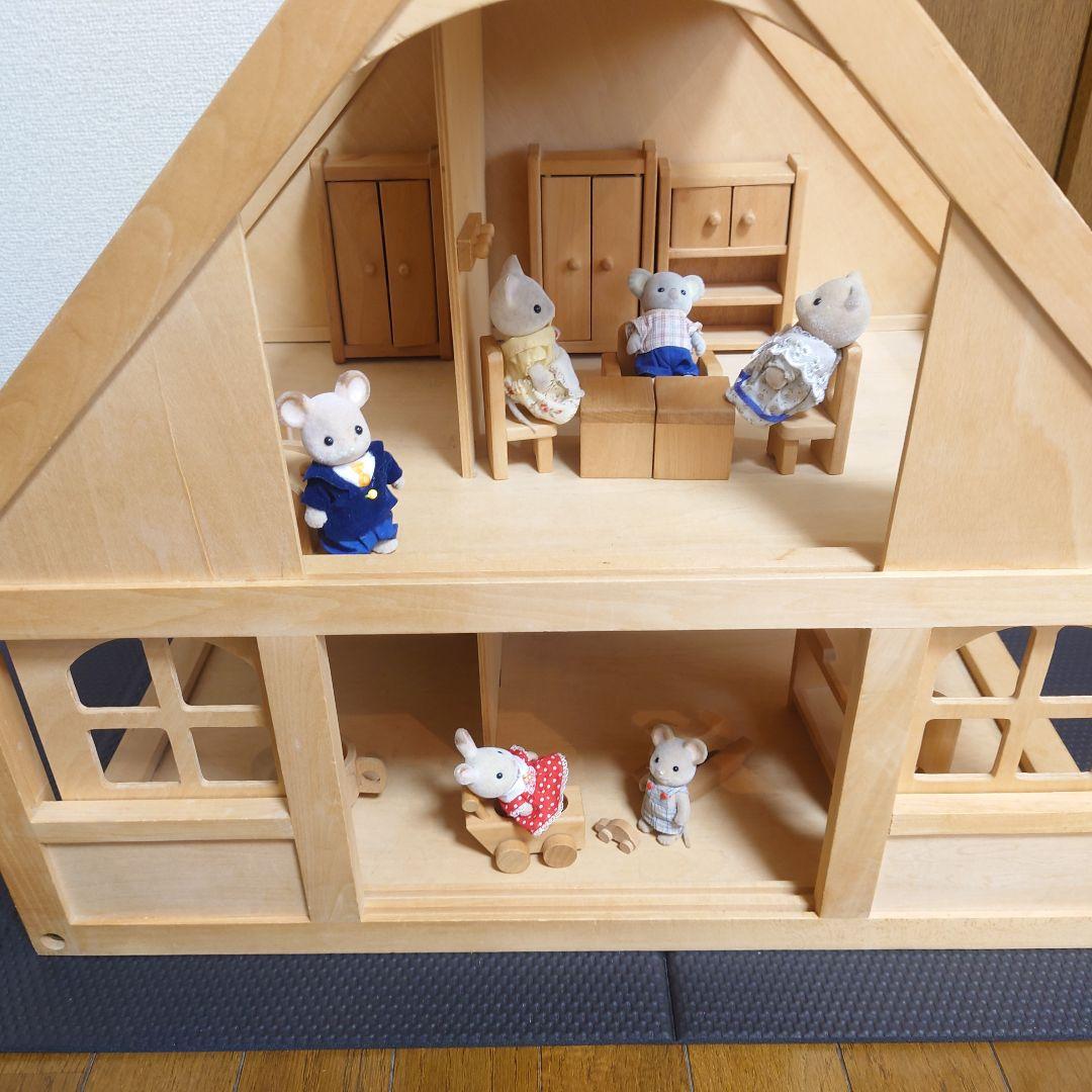 ボーネルンド　廃盤　貴重　大きな　白木のドールハウス　ボーネルンド製　　　家具