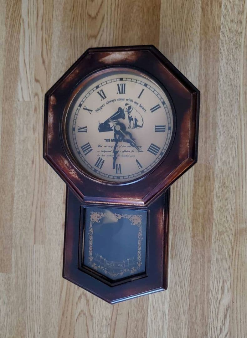 ビクター　ニッパー犬 昭和レトロ　振り子掛け時計