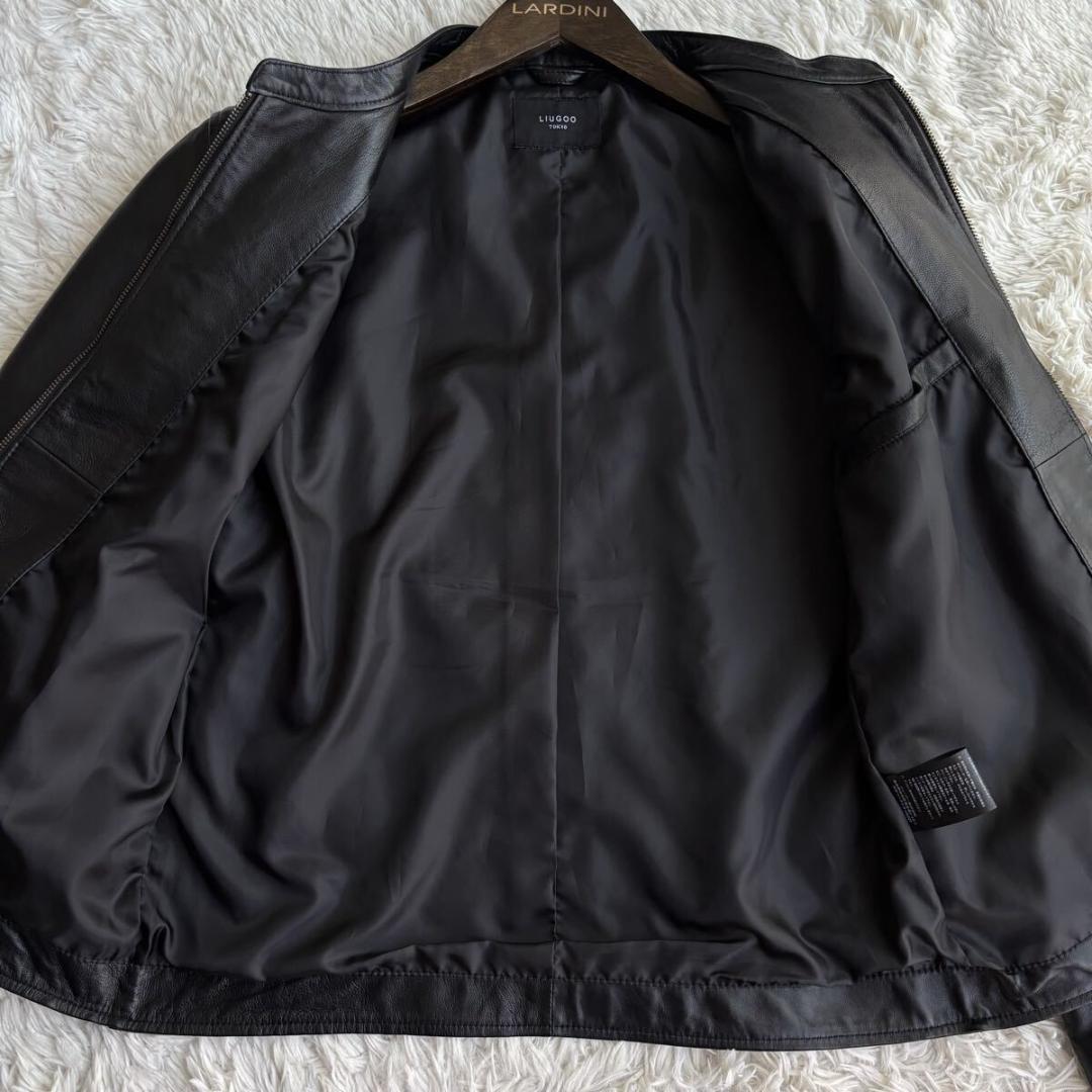 (美品) リューグーレザーズ シングル ライダース ジャケット ラムレザー