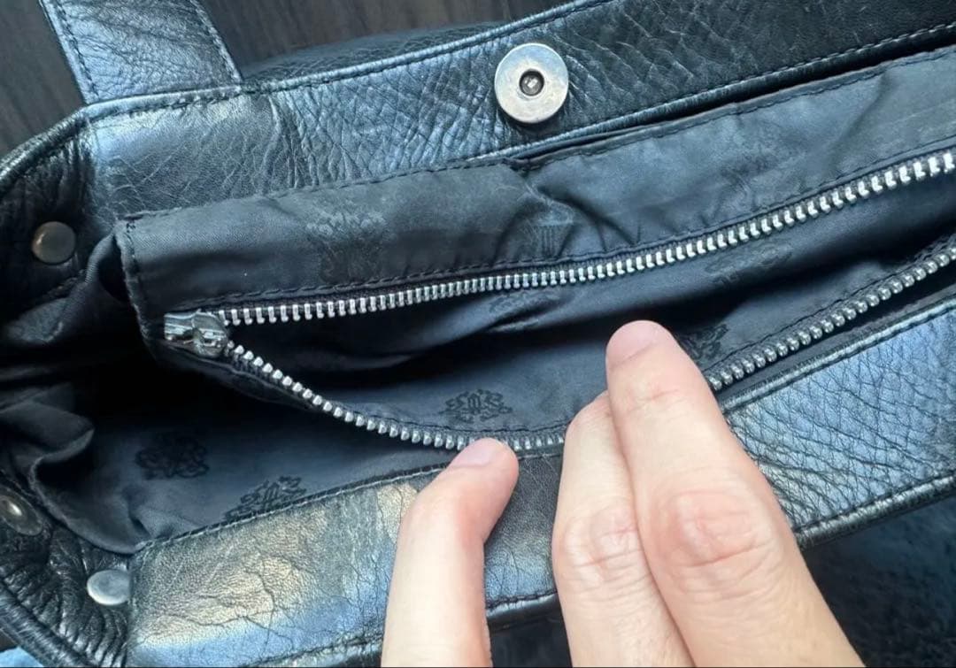 CHROMEHEARTS JJディーン スモール レザーライダースハンドバッグ