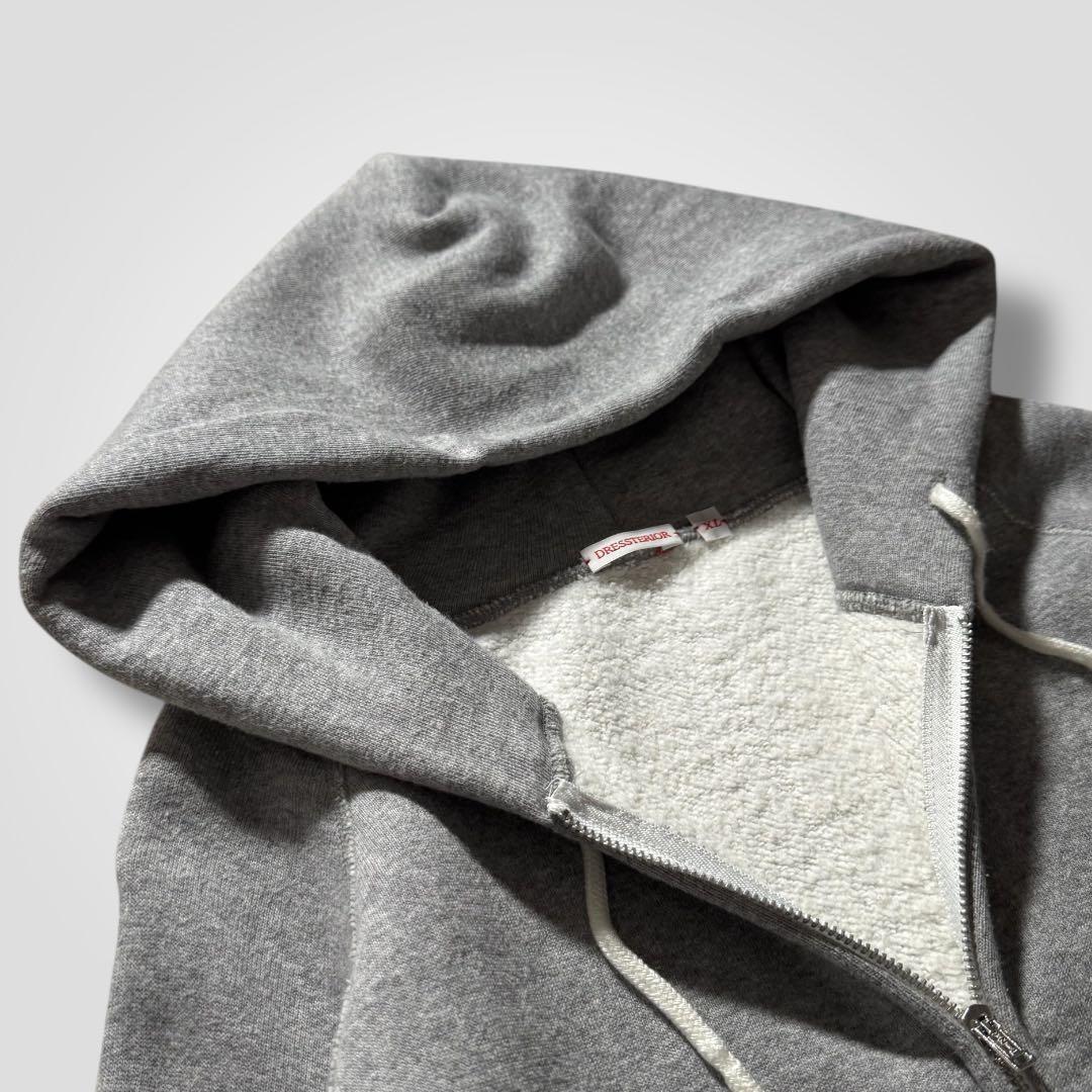 1702◆DRESSTERIORドレステリア D刺繍ジップアップパーカー グレー