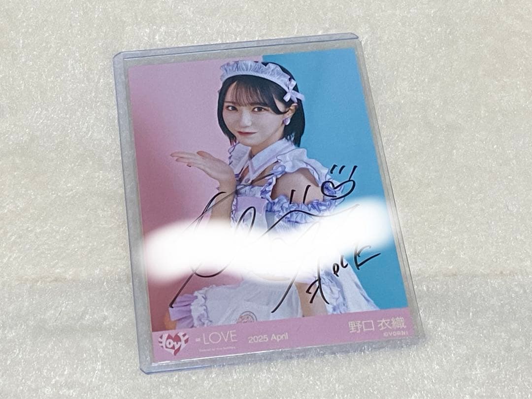 ＝LOVE イコラブ 野口衣織 イコノイジョイ　ダイナー衣装 生写真 直筆サイン