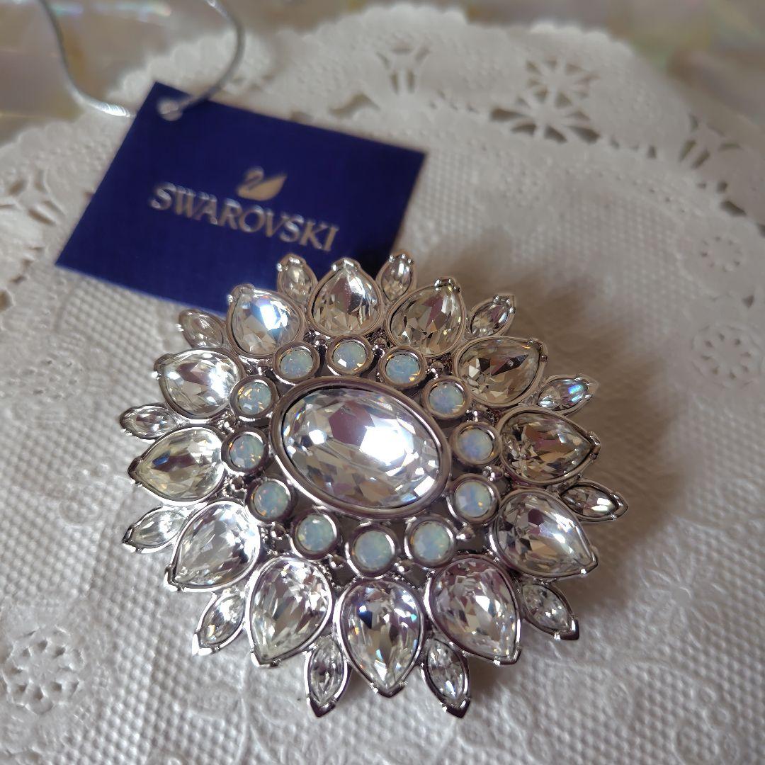 【超美品】スワロフスキー◇豪華なクリスタルブローチ