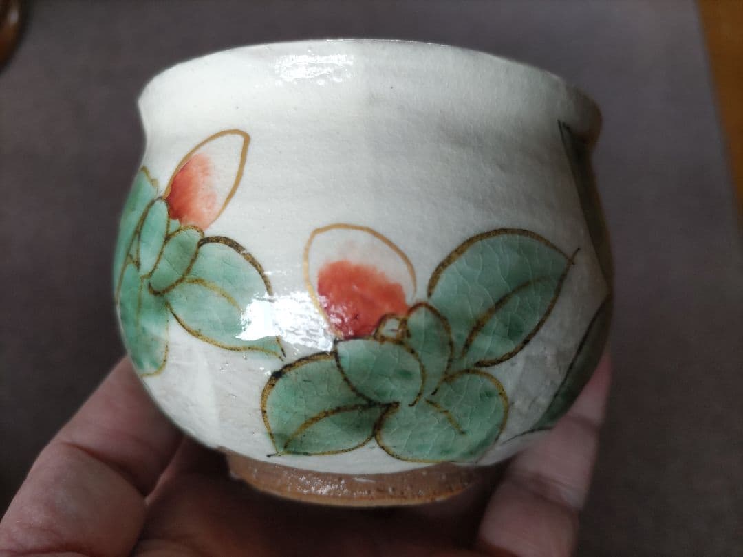 翌日発送　希少　先代作！陶葊・陶あん カップ＆ソーサー　牡丹絵