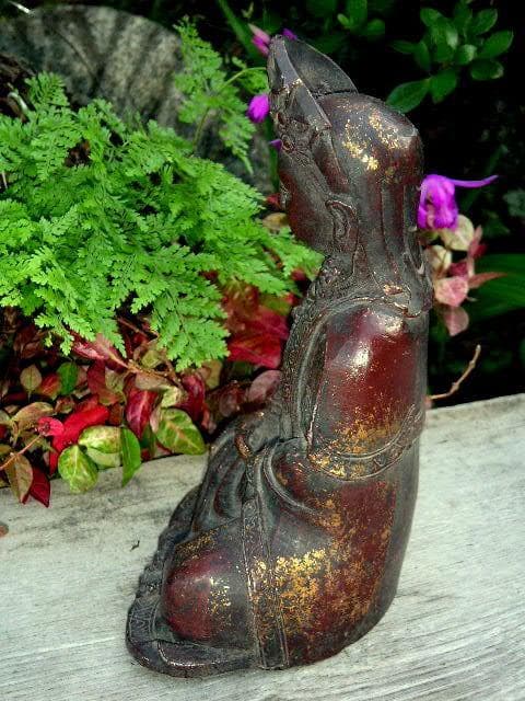 ♥鍍金　仏像　高212ｍｍ　観音像　観音様　骨董　古玩　中国　レトロ