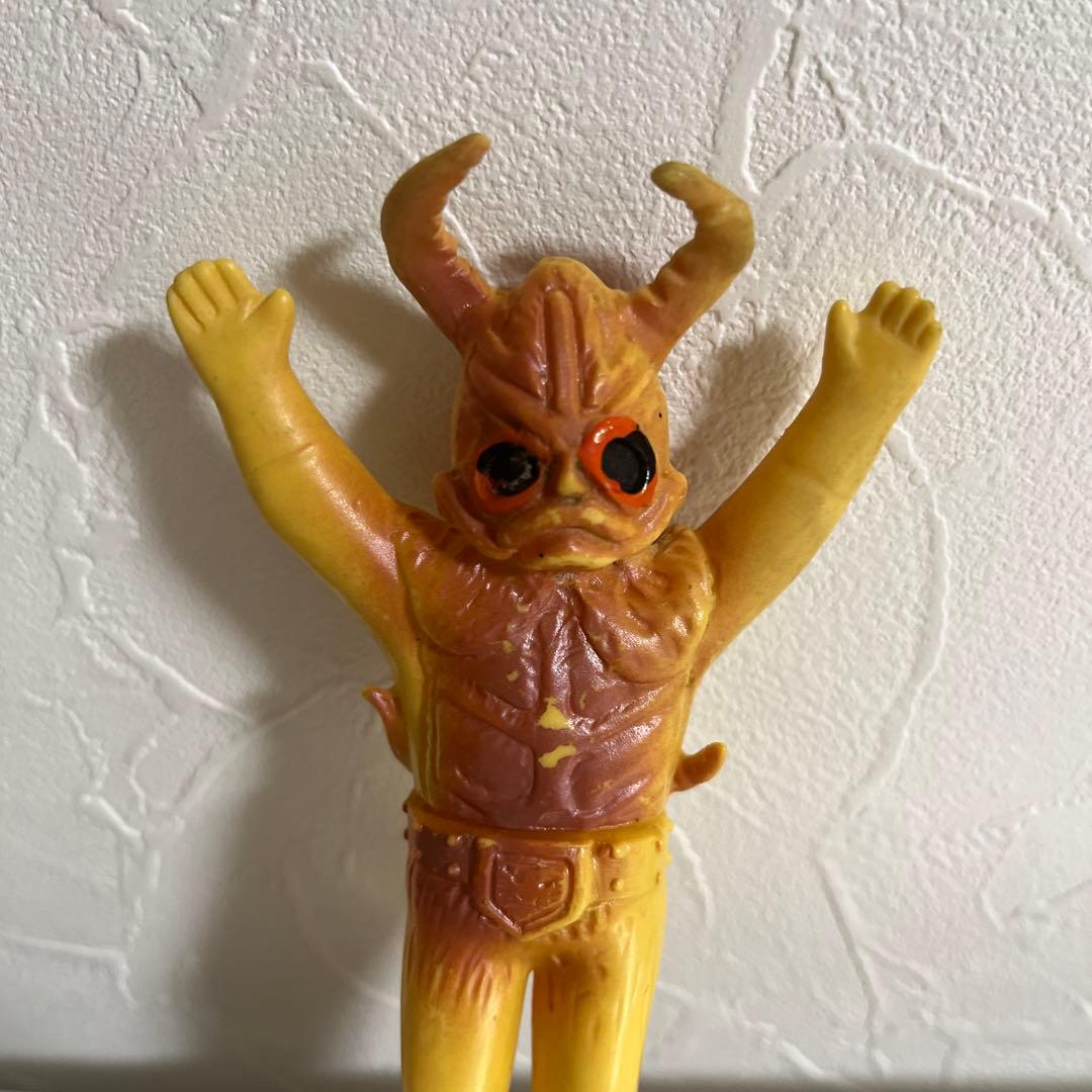 ⚠️貴重・当時物　仮面ライダー　地獄サンダー　ミニソフビ　昭和レトロ　旧バンダイ