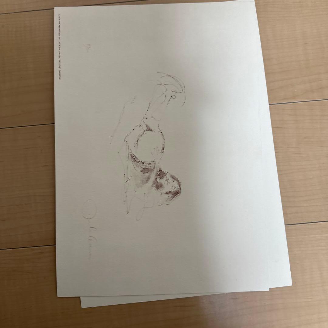 ジョンレノン／Bag One／リトグラフ／掛け時計