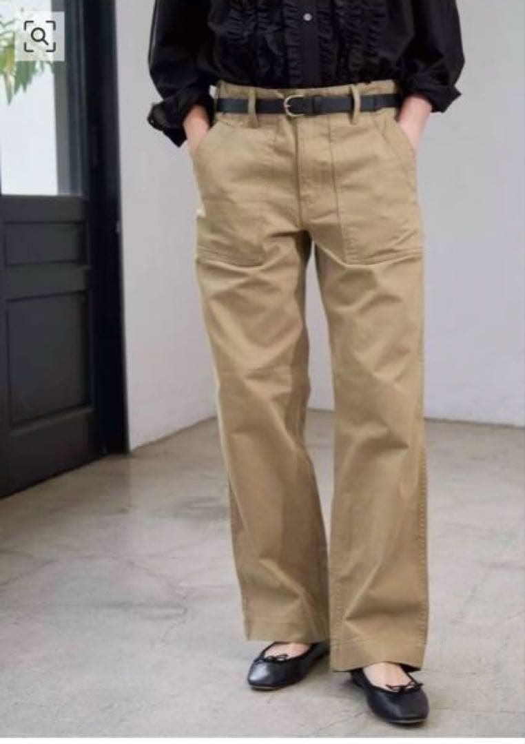 Spick and span ルーズベイカーパンツ　ベージュ40