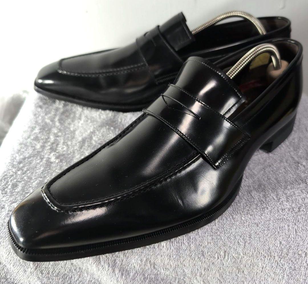 未使用級 REGAL  ペニー ローファー Uチップ 黒 26.5 レザー