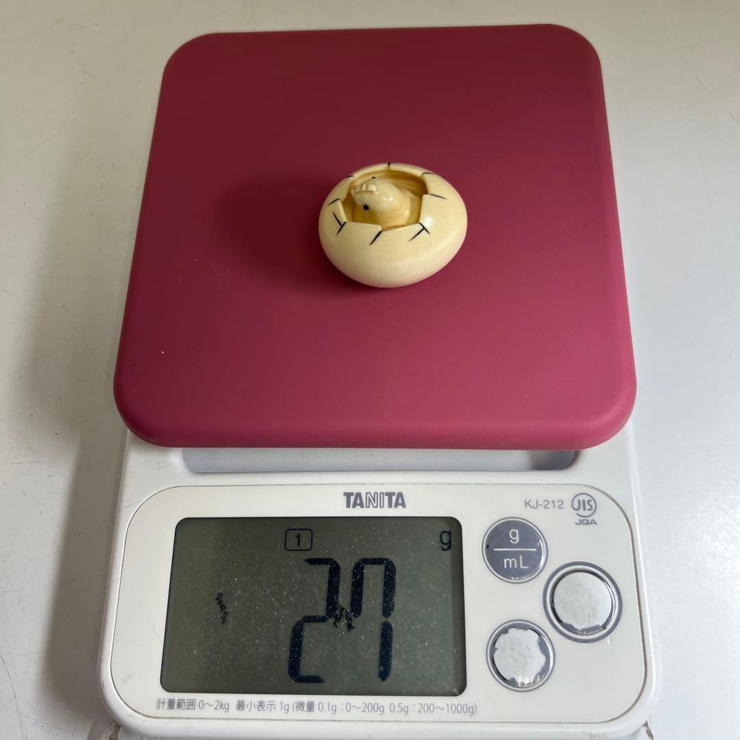 光玉在銘　極上ヒヨコカラクリ根付　27g 東Y8-0123☆2F