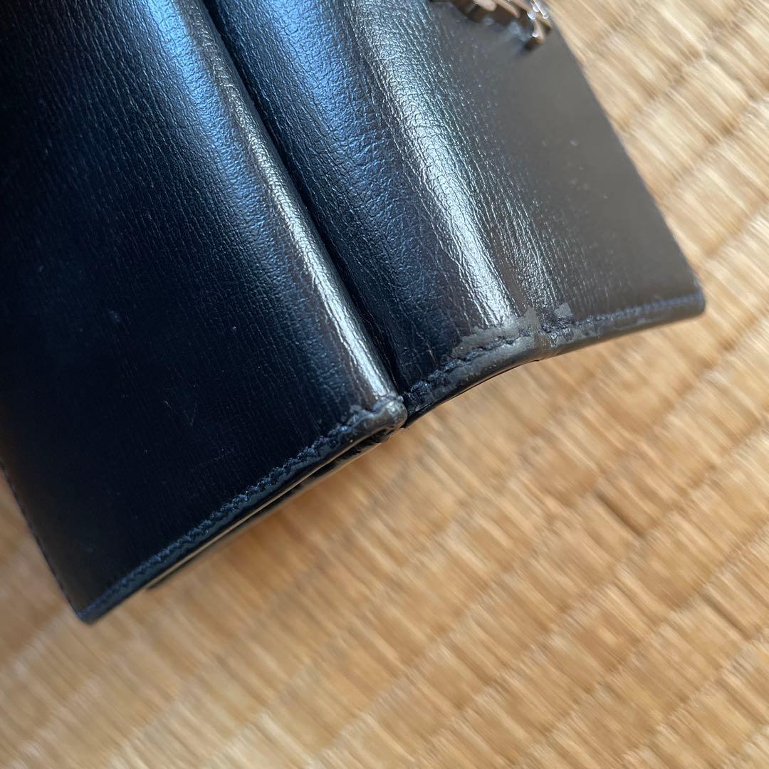 【値下げ交渉可】サンローラン　三つ折り財布　カランドラ　ブラック