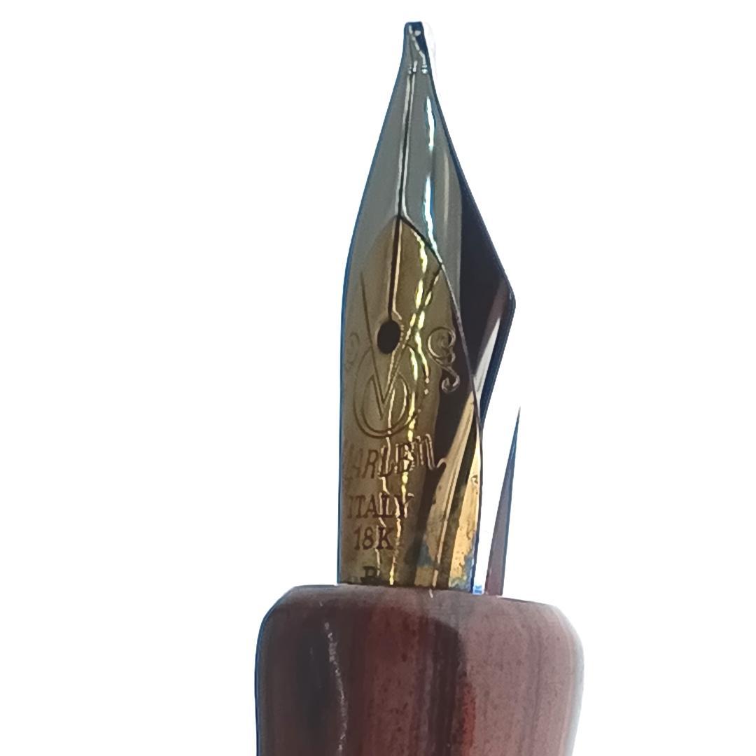 稀少 MARLEN マーレン 18Ｋ 万年筆 ウッド 木目 イタリア