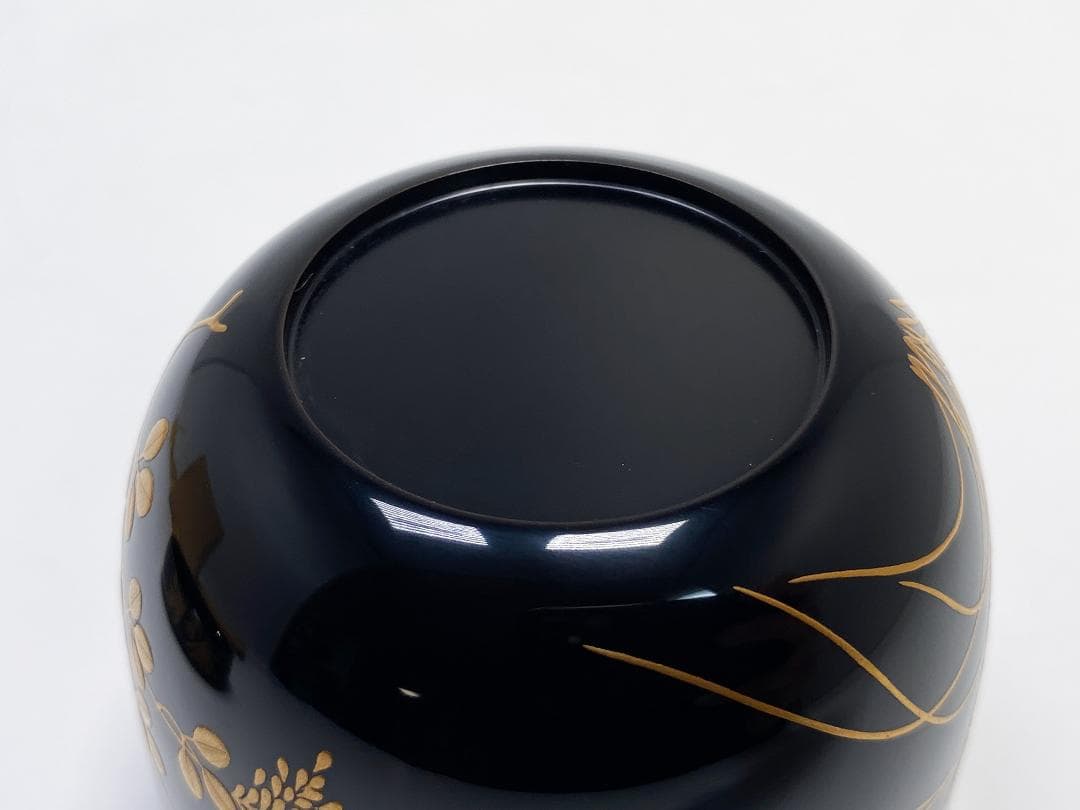 秋草に月 関口輔聖 蒔絵 大棗 尋牛斎 久田宗也 書付 茶道具 共箱