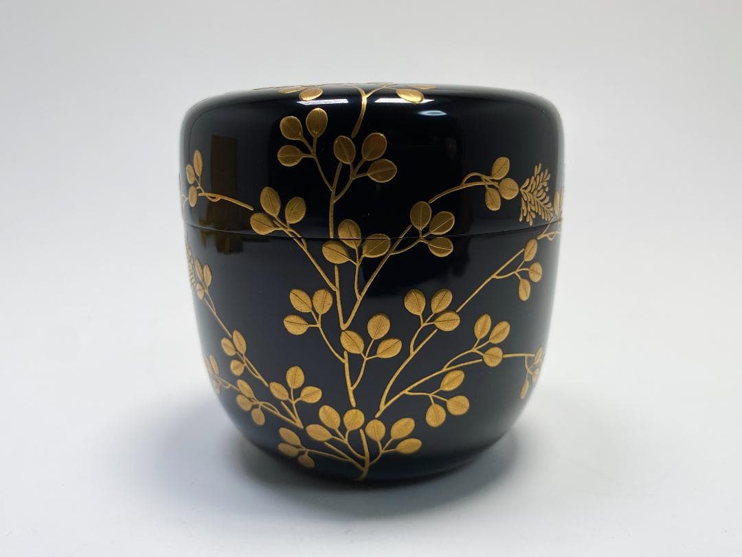 秋草に月 関口輔聖 蒔絵 大棗 尋牛斎 久田宗也 書付 茶道具 共箱