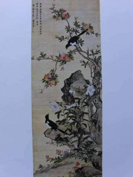 TJIN JIAN（霽岩）、花鳥、希少な額装用大判画集画、状態良好