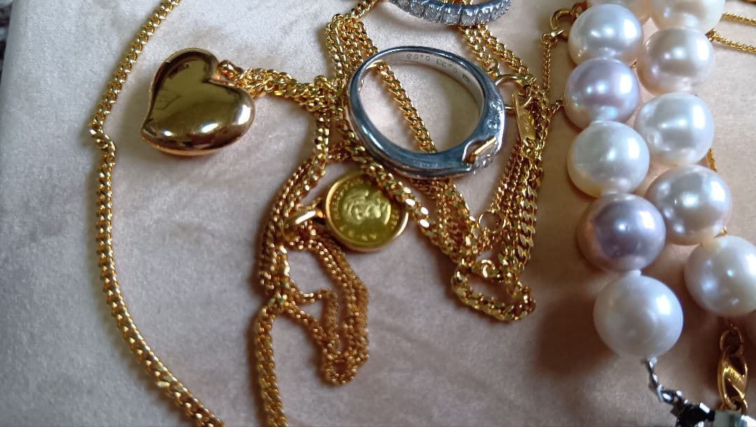 アクセサリー★ゴールドのネックレス★指輪★真珠のネックレス★K18ネックレス