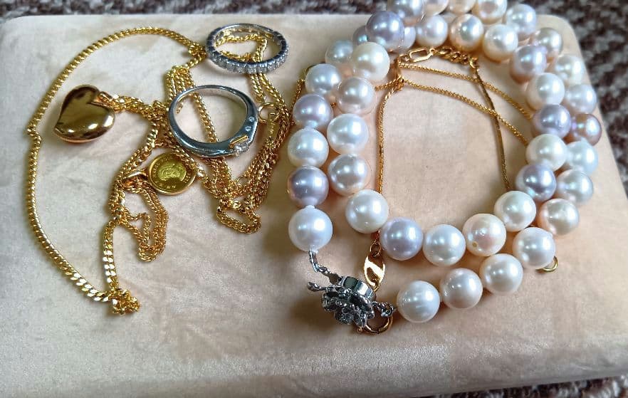 アクセサリー★ゴールドのネックレス★指輪★真珠のネックレス★K18ネックレス