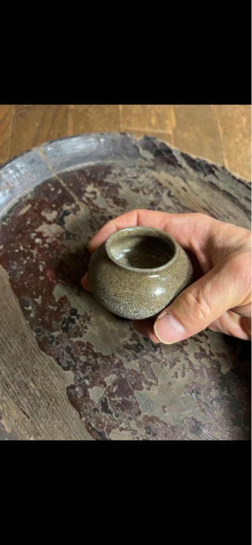 李朝 白磁小壺 丸壺 (塩笥盃)