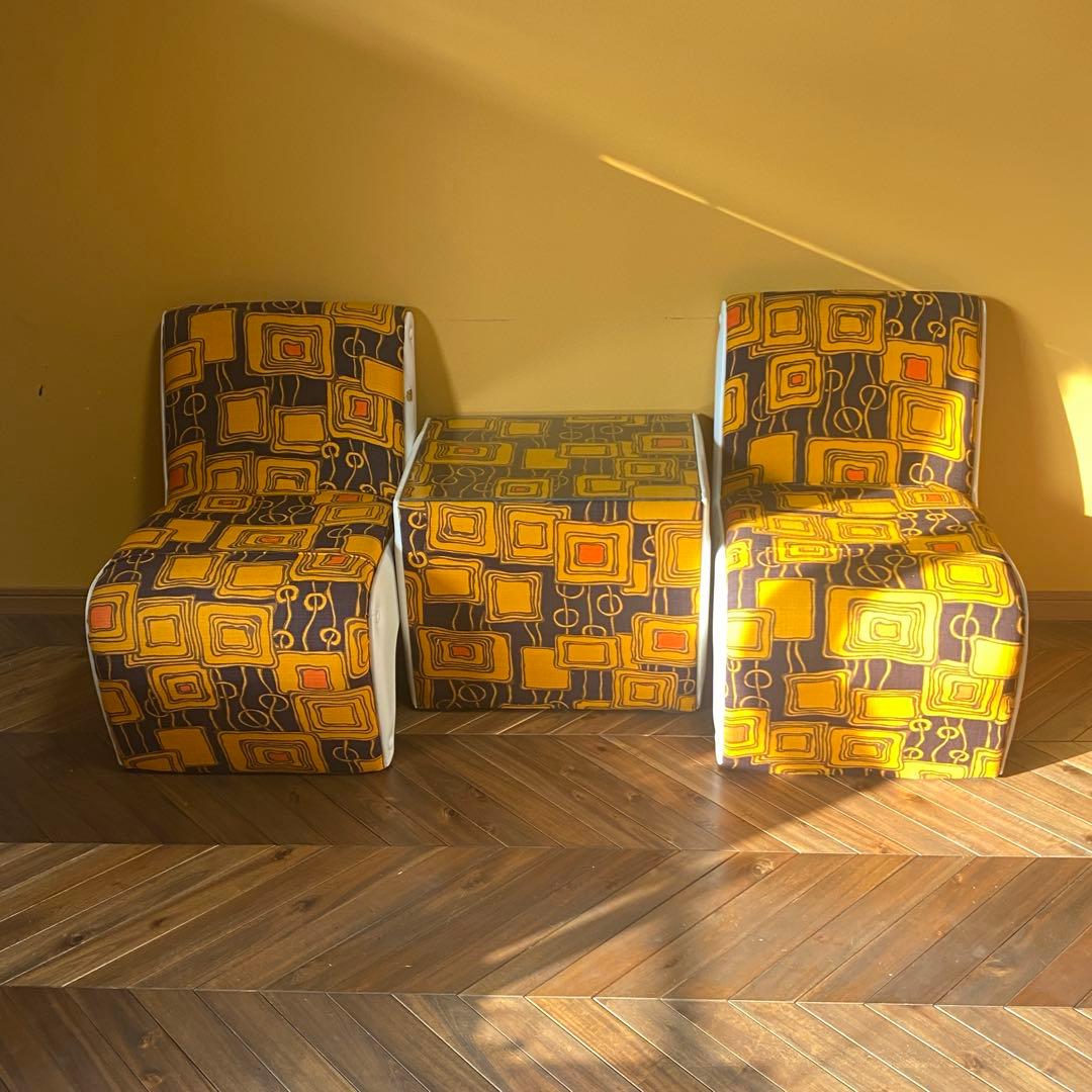 専用　ミッドセンチュリー　昭和レトロ　チェア2脚テーブルセット