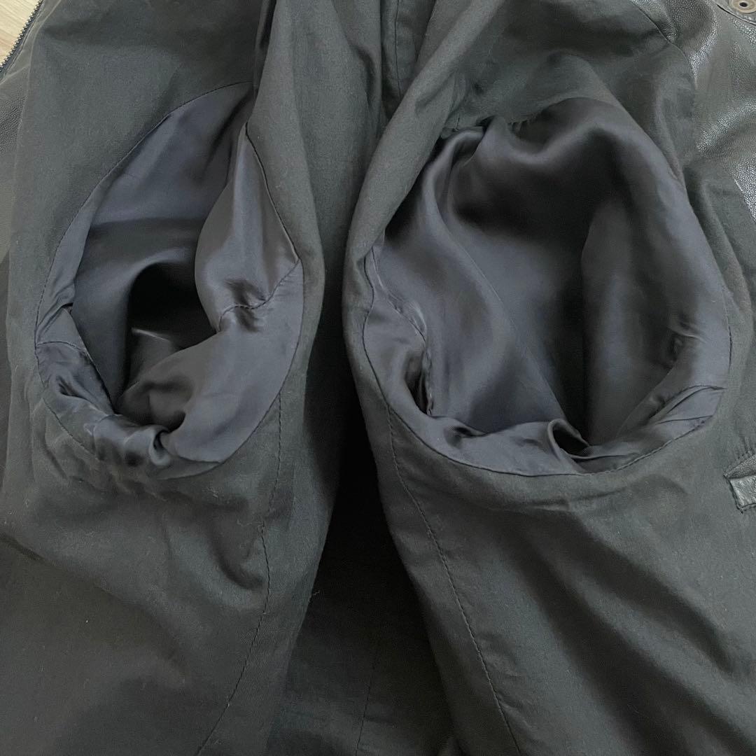 TOMORROWLAND 羊革 ジャケット 黒 L シープレザー ラムスキン