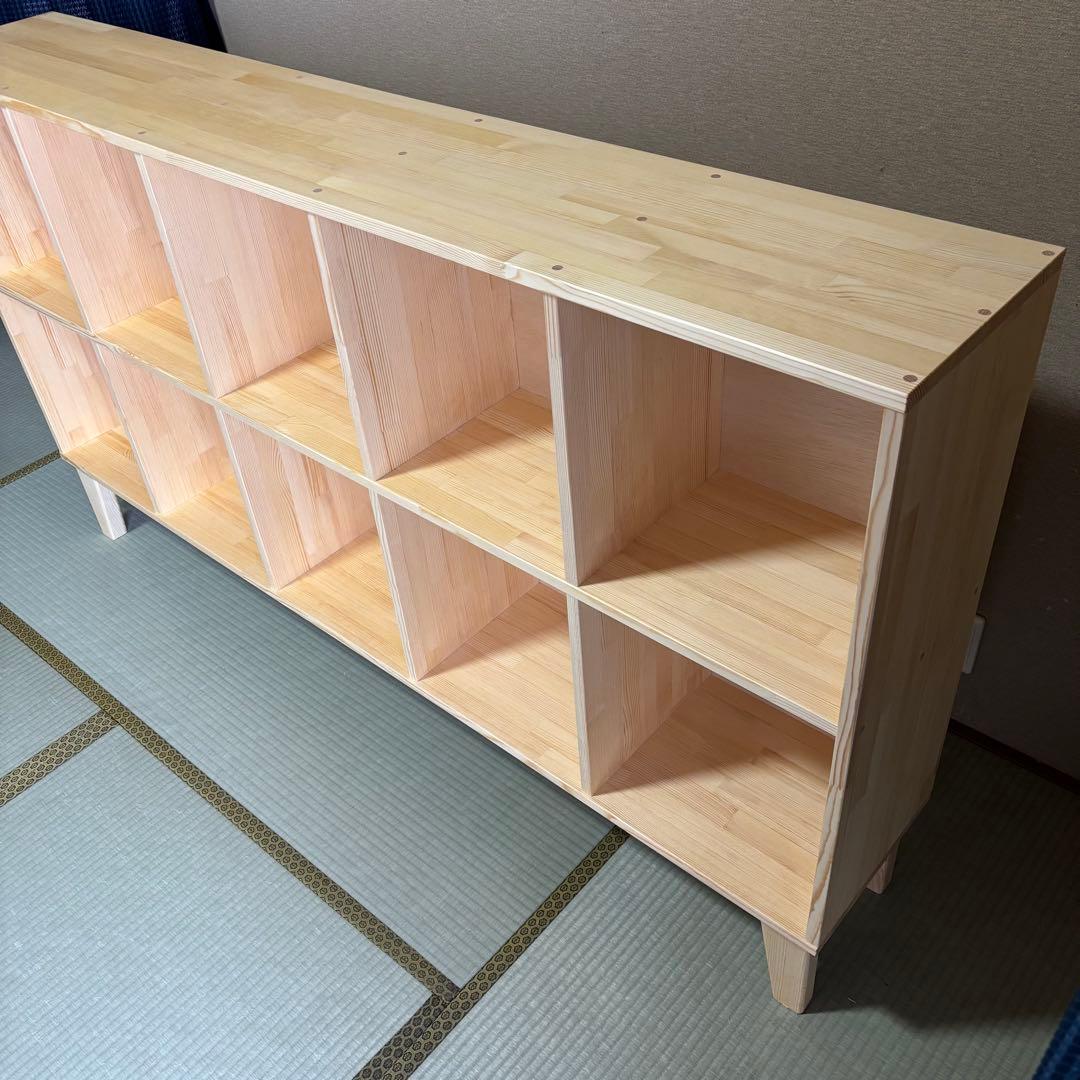 ハンドメイド　脚付き格子本棚・ラック　オーダー受け付けます。