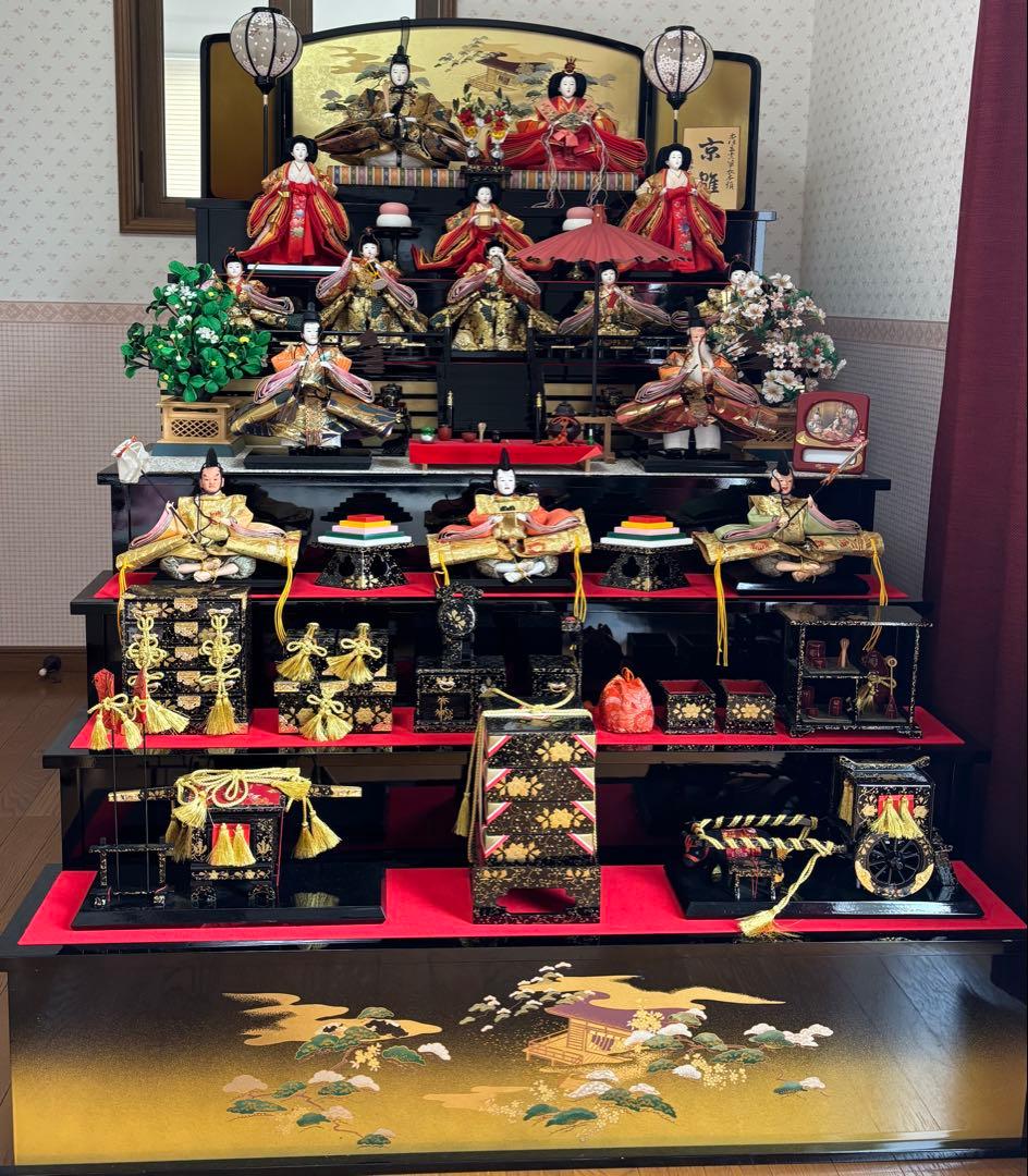 【まこちゃん専用】　京雛　木製雛壇の化粧板７枚のみ