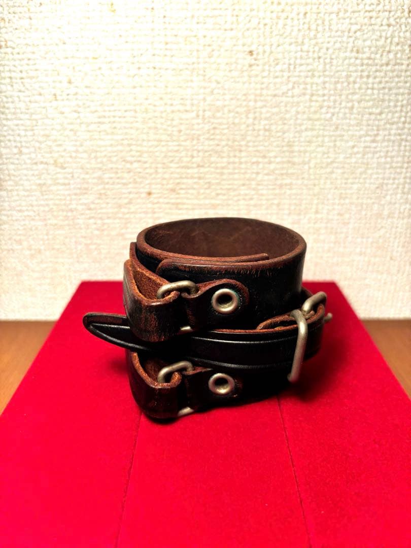 アンダーカバー レザー リストバンド affa ブラック ブレスレット