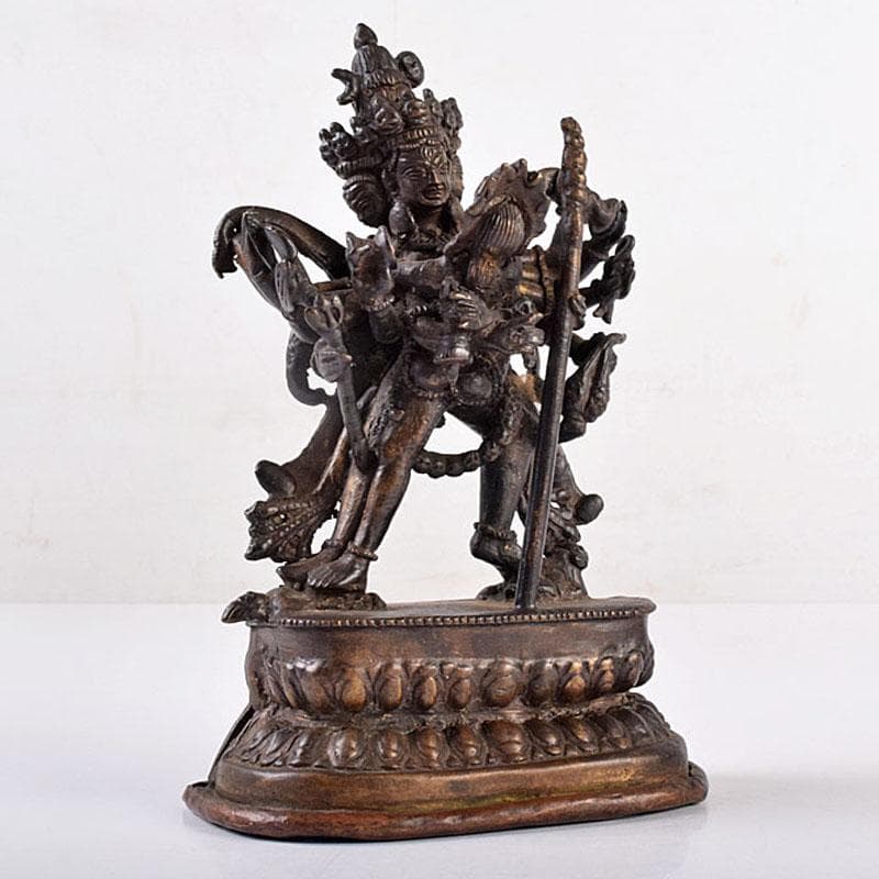 中国　古銅　チベット仏　歓喜仏　仏像　V　R8919