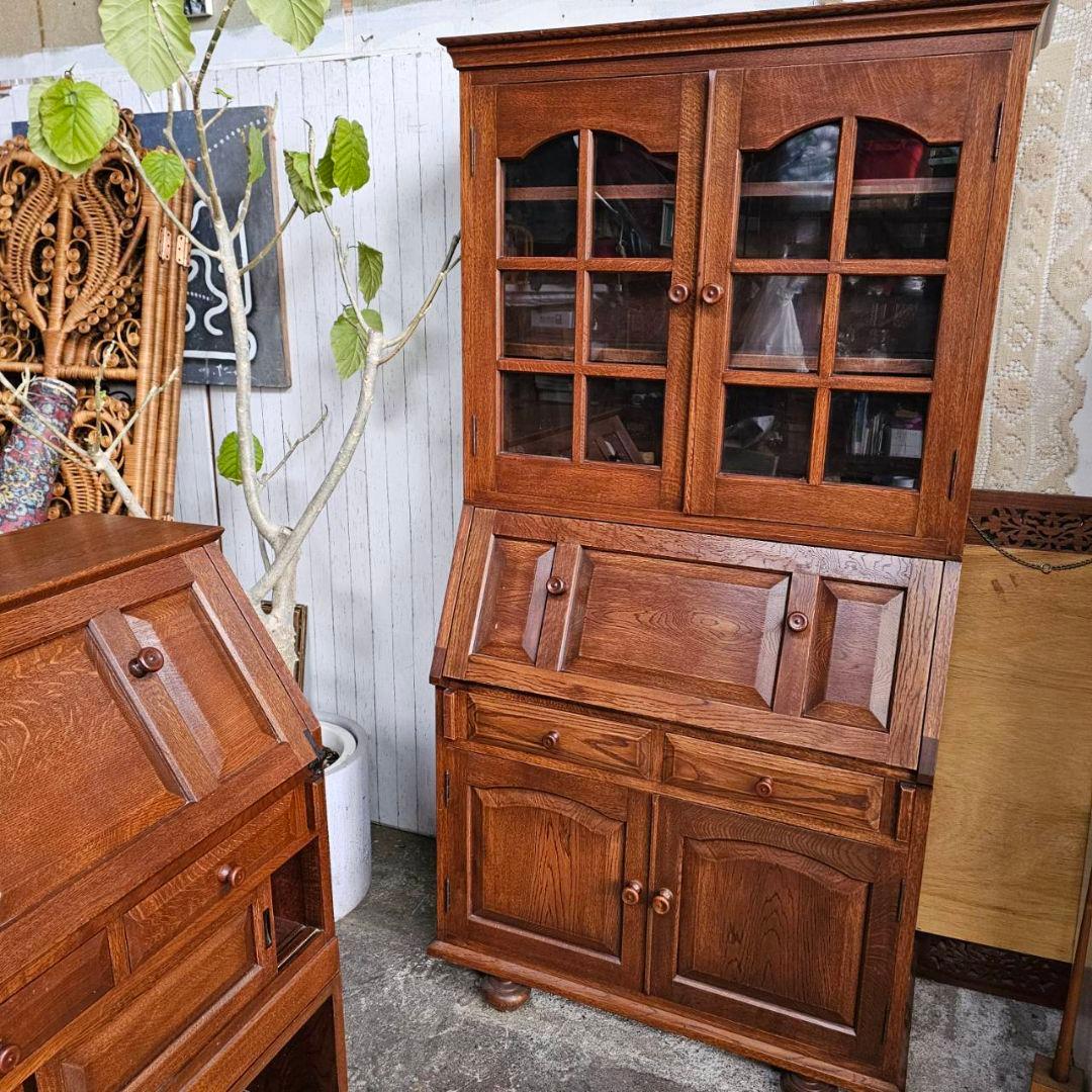 木製 本棚 吉田璋也？ 辰巳木工？ ビューローブックケース ライティング