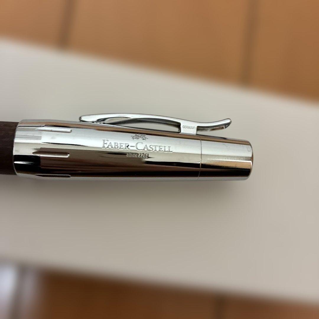 ファーバーカステル 万年筆 F エモーション ウッド&クローム 梨の木 ブラック
