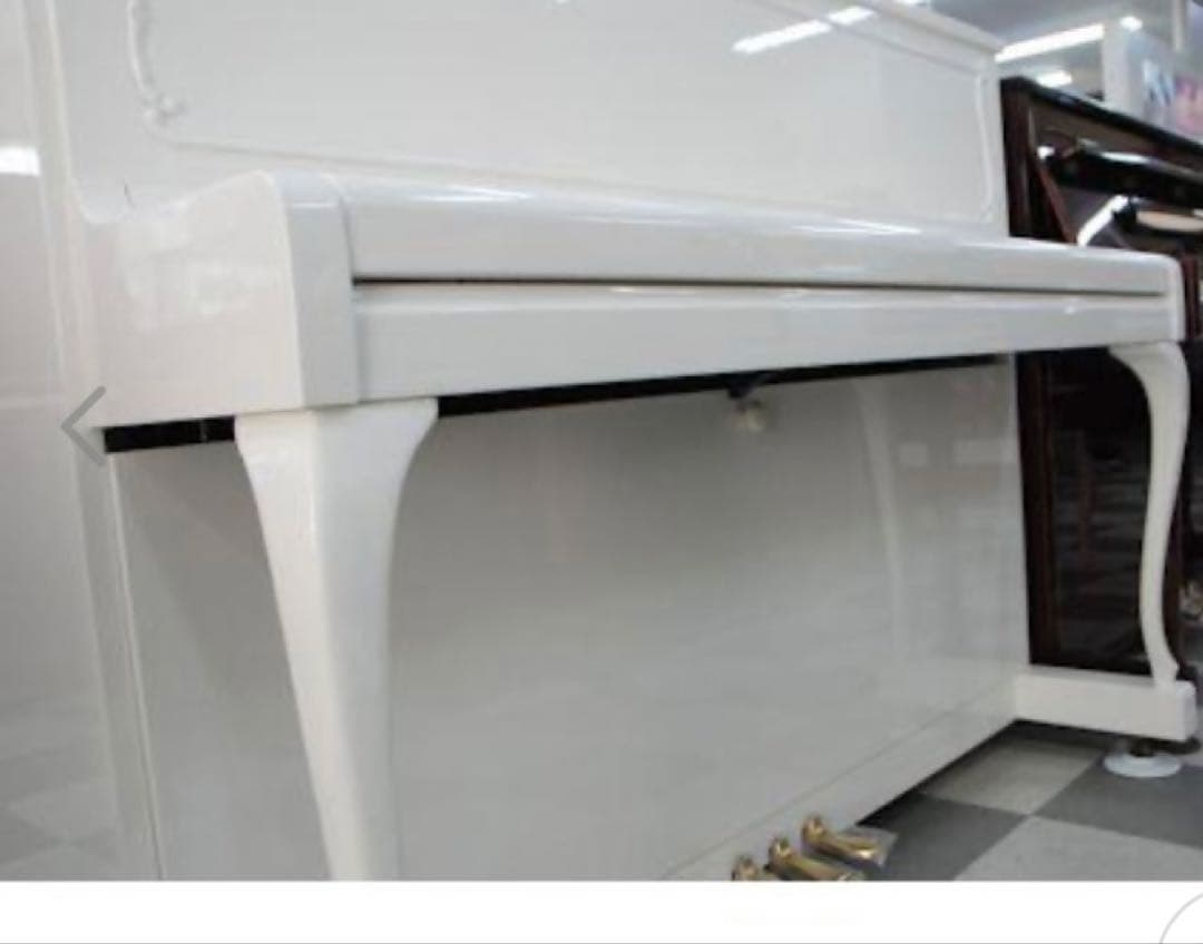 ホワイト アップライトピアノ