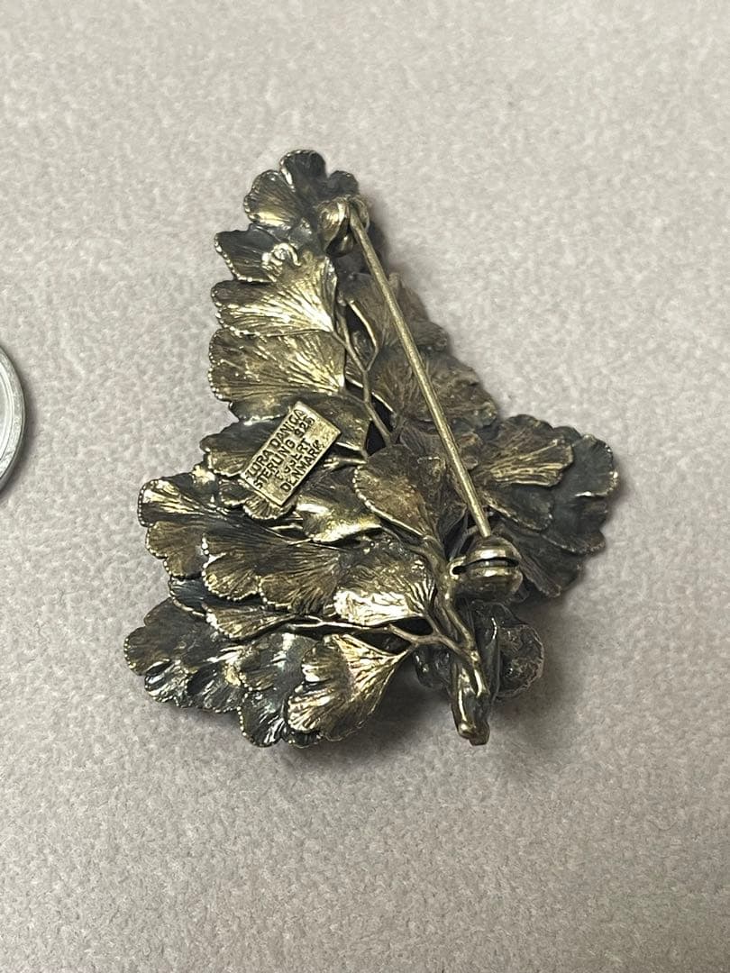 FLORA DANICA EGGERT フローラダニカヴィンテージリーフブローチ