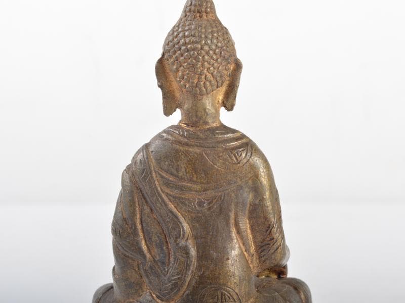 仏教美術　古銅塗金　チベット仏　仏像　C　R4615