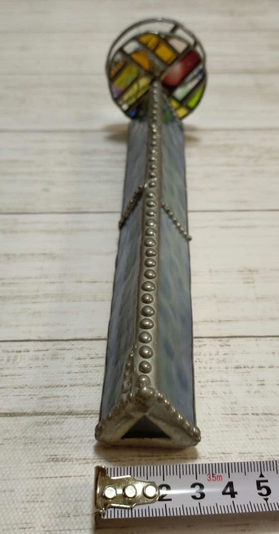 ステンドグラス万華鏡　ホイールスコープ　アンティーク　カレイドスコープ