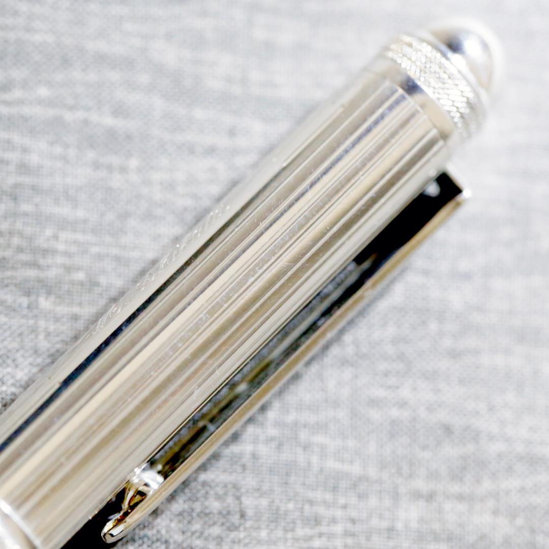 【美品】プラチナ ダブルアクション スターリングシルバー ボールペン シャープ