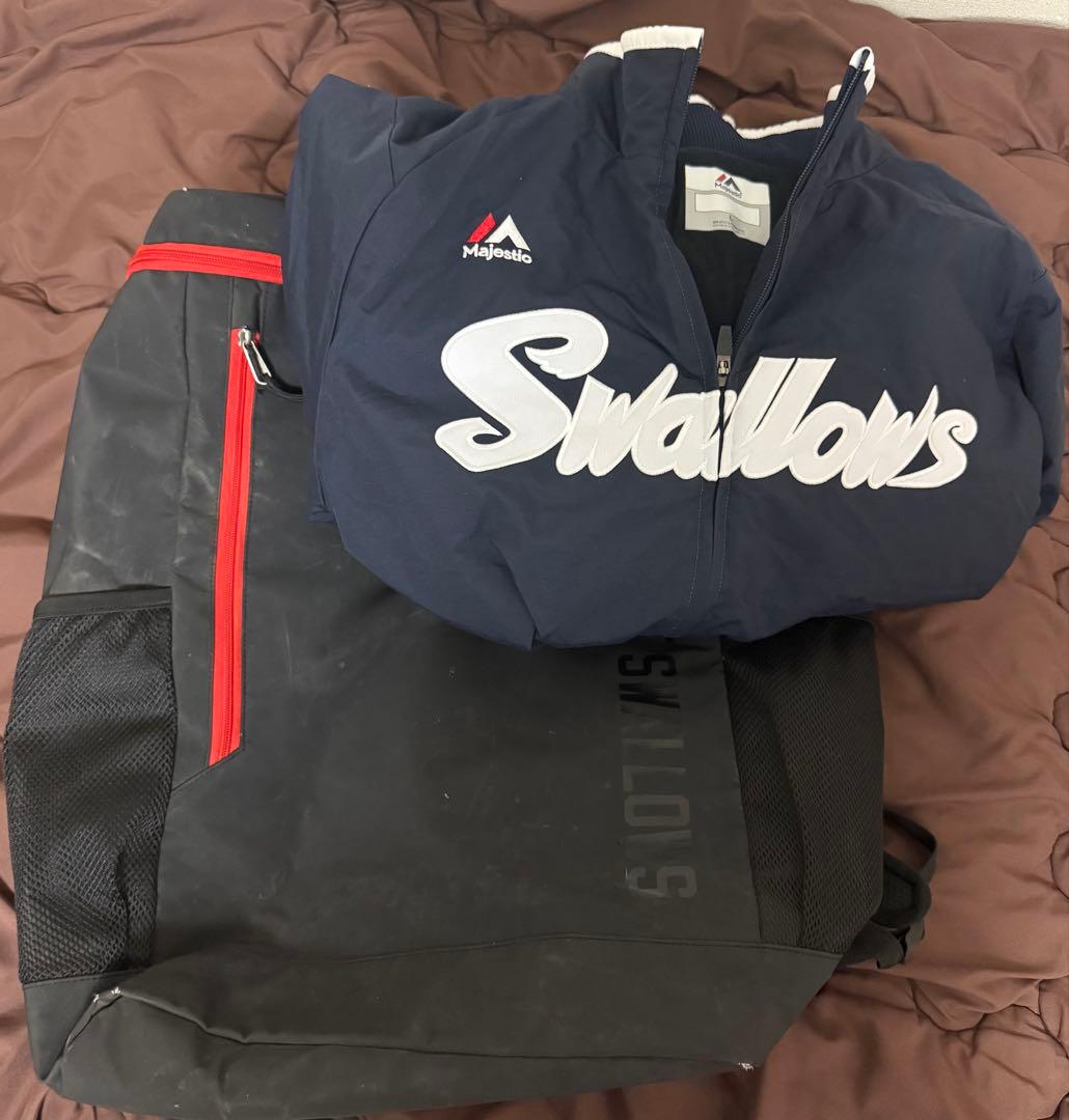 ヤクルトスワローズ 実使用　支給品 リュック、グラコンセット